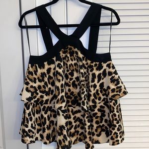 cheetah print top NWT
